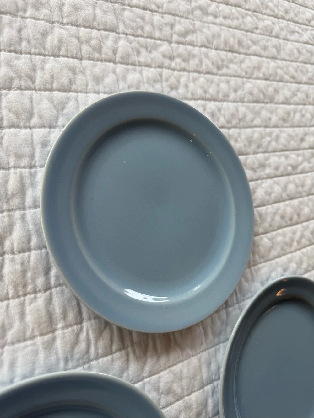 Vintage Lu-Ray Pastels Blue Plates Salad Bread Dessert - 6-3/8” Spring Easter